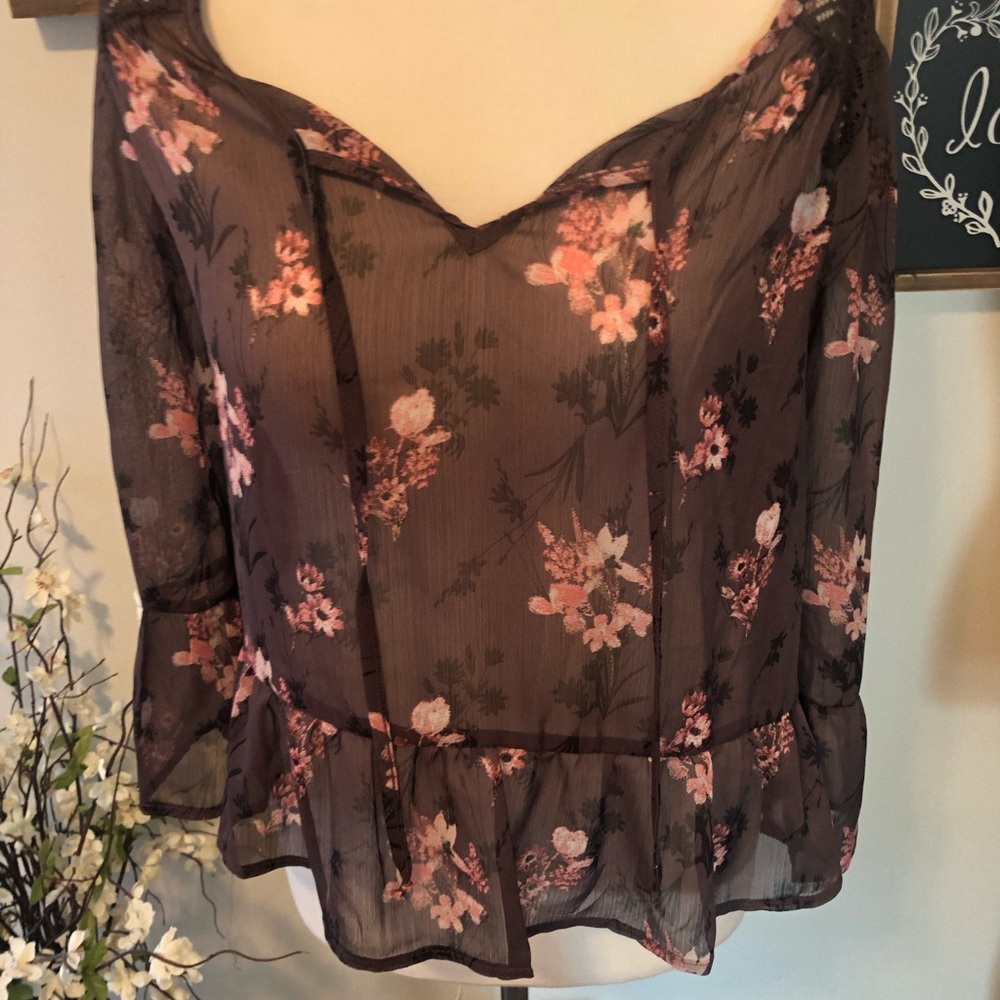 Brand New with tags Cute Brown Sheet Top